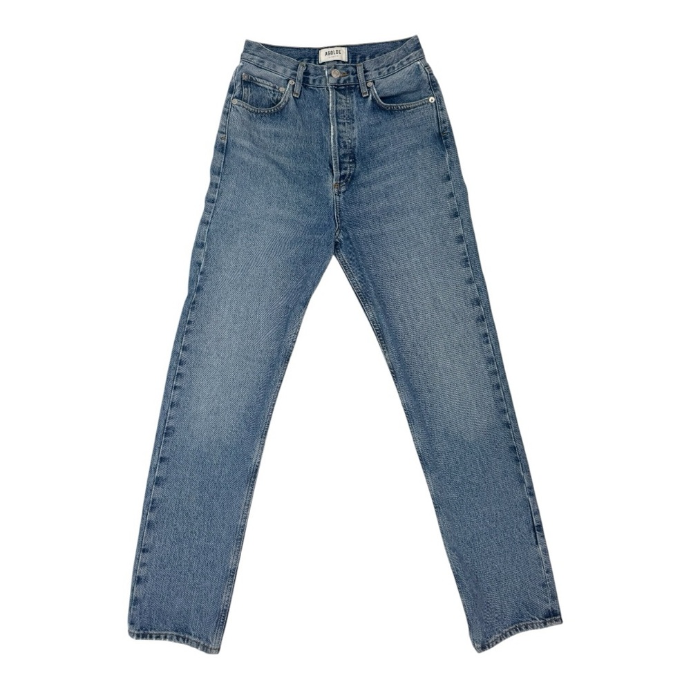 AGOLDE 90's Pinch Waist High Rise Straight Jeans in Navigate Size 24 Button Fly - Picture 2 of 16